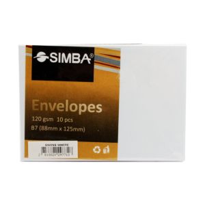 Envelope 8.8×12.5 cm white 120 gsm B7 - 10 pce - 