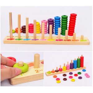 Learning Wooden calculate beads-48