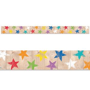 Upcycle Style Rustic Stars Border CTP-8380