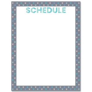 Calm & Cool Schedule Chart CTP-8635