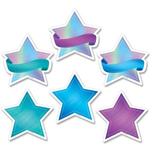 Mystical Magical Shimmering Stars 3" Designer Cut-Outs CTP-8657