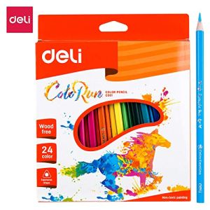 Deli Colour Pencil 24 Full Size + Deli HB Graphite Pencil