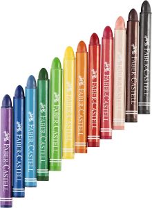 FABER CASTELL WAX CRAYONS 12 