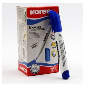 Whiteboard Marker Kores Round Tip XW1 Blue NO:20833 12 piece