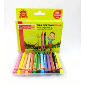 Camel Wax Crayons Extra Long Pack of 12 + 1 Xl 