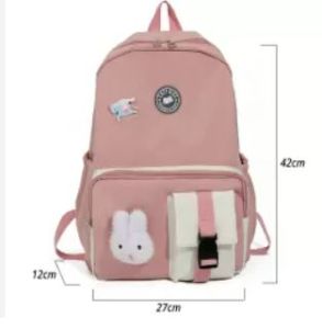 Eazy Kids Vogue School Bag wt Bento Lunch Box - Ivory