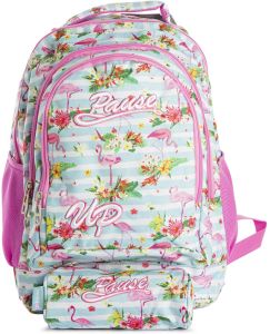 Pause Up Flamingo Backpack 19 And Pencilcase  