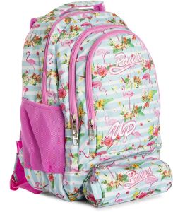 Pause Up Flamingo Backpack 19 And Pencilcase  